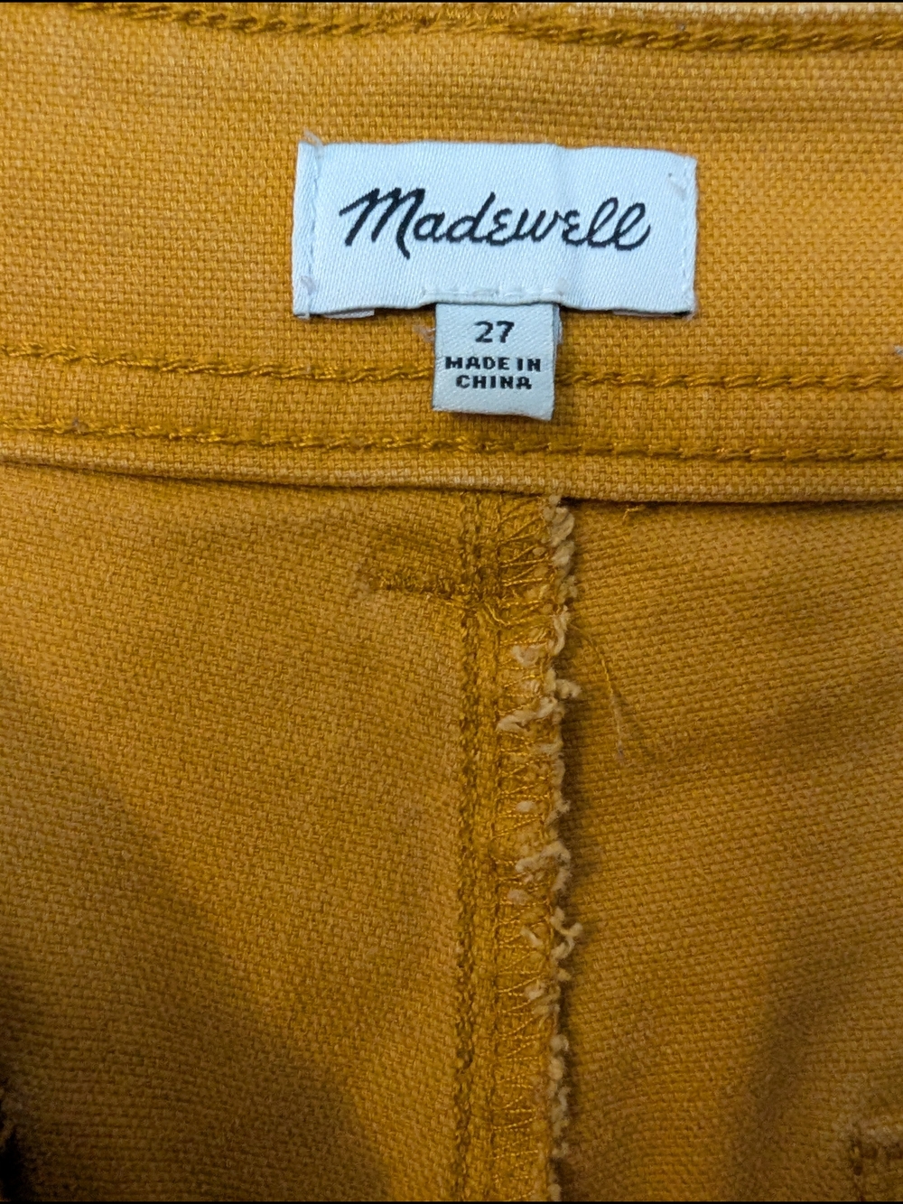 Madewell Mustard High-Rise Button-Front Cropped Wide-Leg Pants - Picture 6 of 6